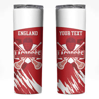 Custom England Lacrosse Skinny Tumbler Go Champions Rose
