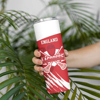 Custom England Lacrosse Skinny Tumbler Go Champions Rose