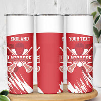Custom England Lacrosse Skinny Tumbler Go Champions Rose