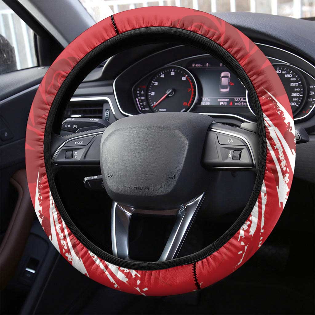 England Lacrosse Steering Wheel Cover Go Champions Rose