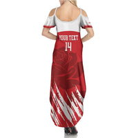 Custom England Lacrosse Summer Maxi Dress Go Champions Rose