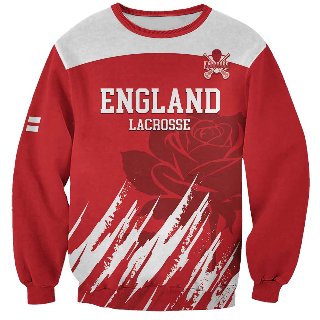 Custom England Lacrosse Sweatshirt Go Champions Rose