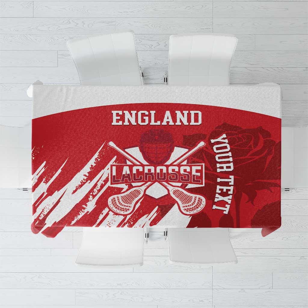 Custom England Lacrosse Tablecloth Go Champions Rose