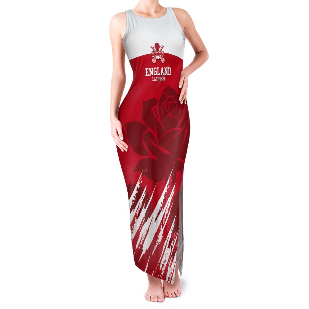 Custom England Lacrosse Tank Maxi Dress Go Champions Rose