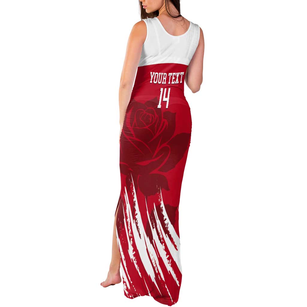 Custom England Lacrosse Tank Maxi Dress Go Champions Rose