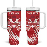 Custom England Lacrosse Tumbler With Handle Go Champions Rose