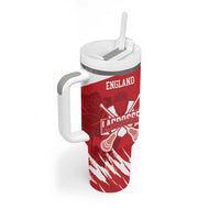 Custom England Lacrosse Tumbler With Handle Go Champions Rose
