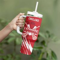 Custom England Lacrosse Tumbler With Handle Go Champions Rose