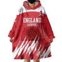Custom England Lacrosse Wearable Blanket Hoodie Go Champions Rose