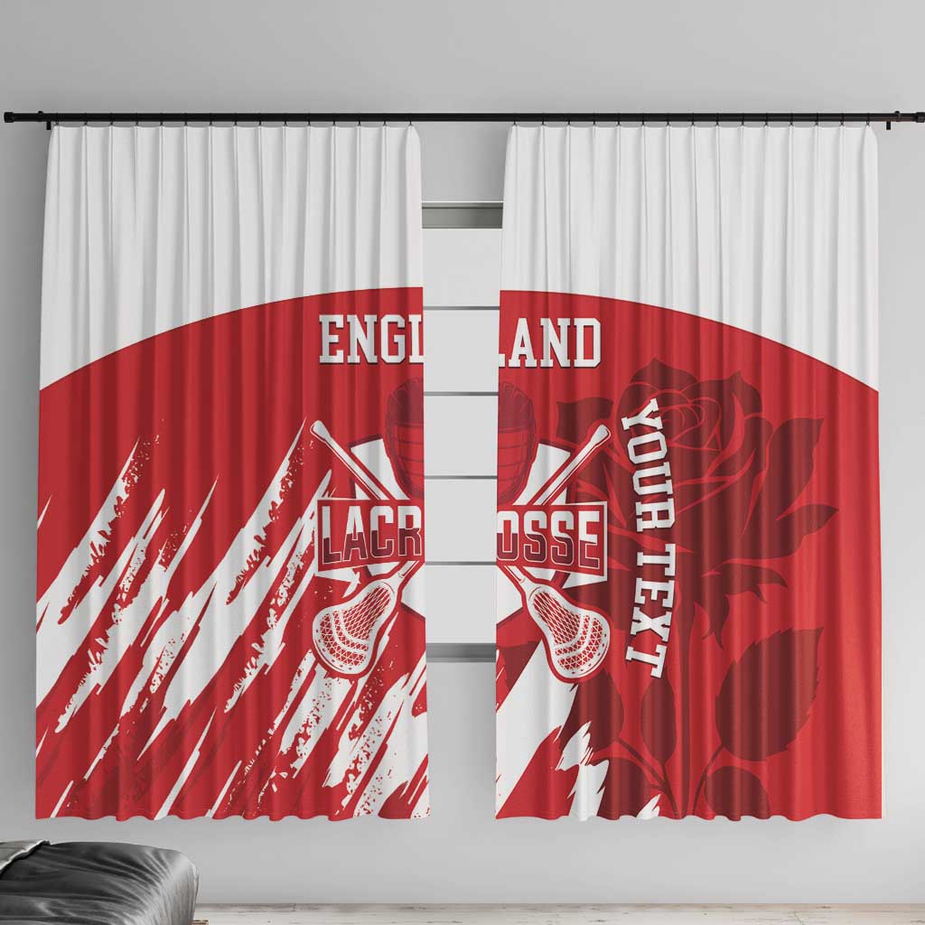 Custom England Lacrosse Window Curtain Go Champions Rose
