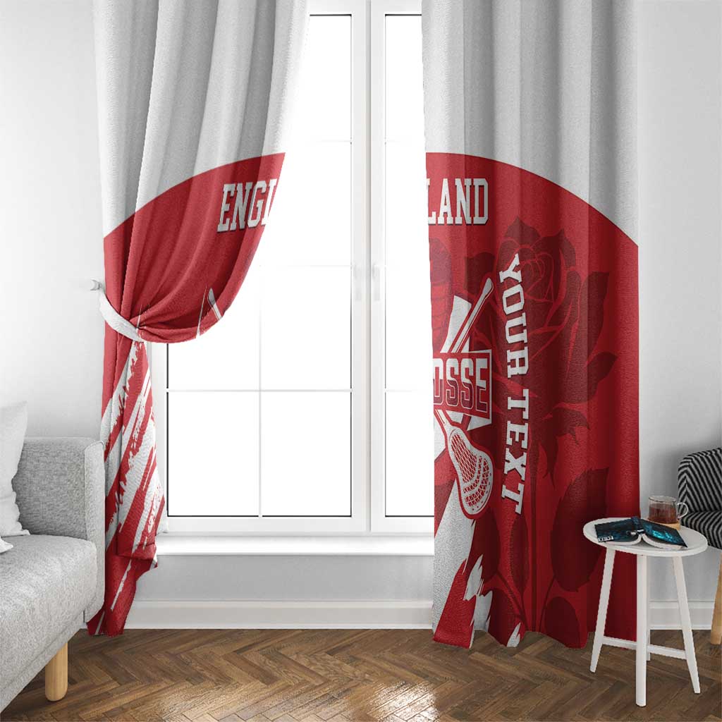 Custom England Lacrosse Window Curtain Go Champions Rose