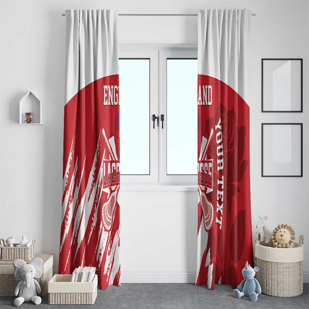 Custom England Lacrosse Window Curtain Go Champions Rose
