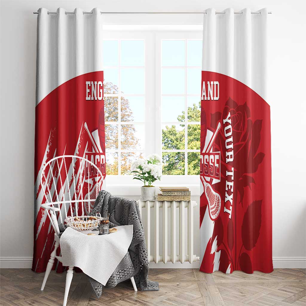 Custom England Lacrosse Window Curtain Go Champions Rose