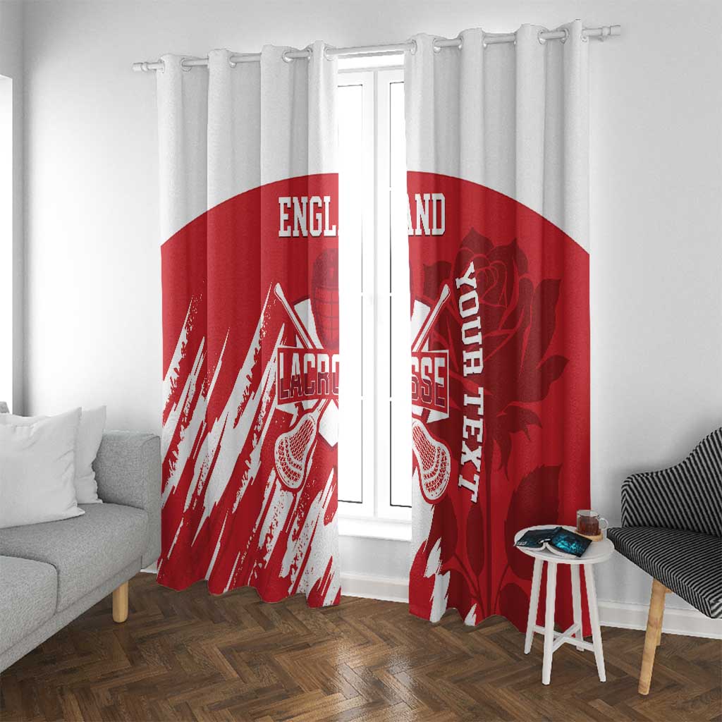 Custom England Lacrosse Window Curtain Go Champions Rose