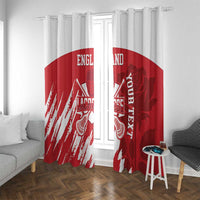 Custom England Lacrosse Window Curtain Go Champions Rose