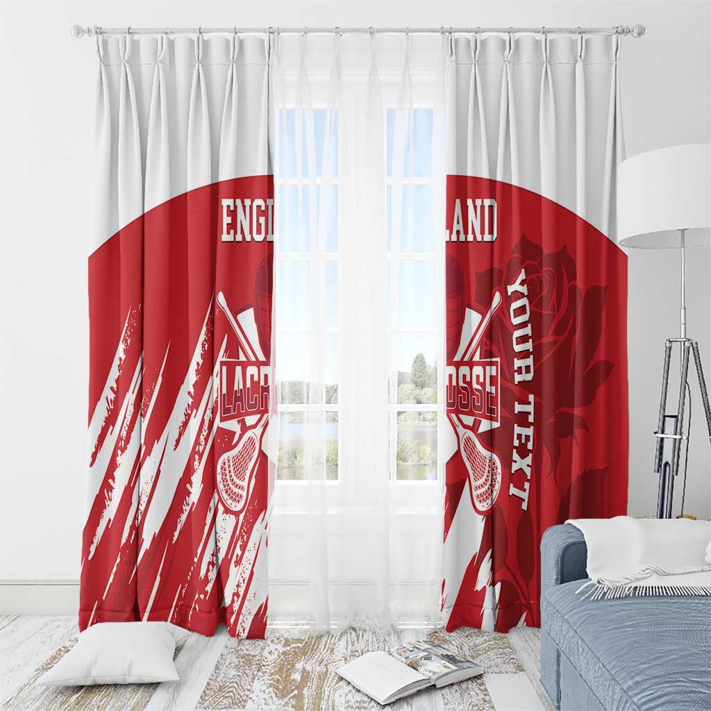 Custom England Lacrosse Window Curtain Go Champions Rose