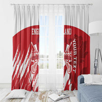 Custom England Lacrosse Window Curtain Go Champions Rose