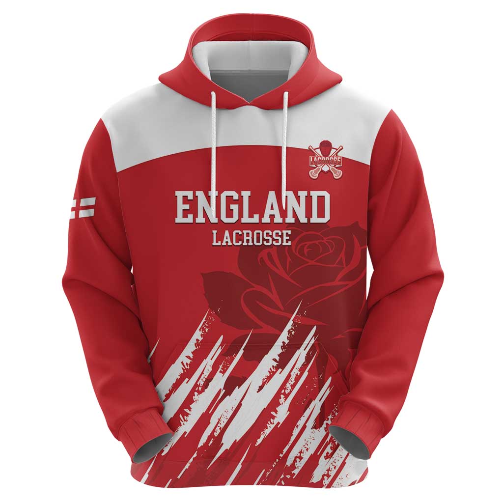 Custom England Lacrosse Zip Hoodie Go Champions Rose