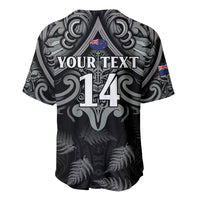Custom New Zealand Silver Fern Rugby Baseball Jersey All Black Since 1892 Aotearoa Moko Maori - Wonder Print Shop