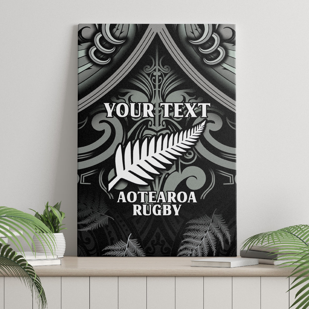 Custom New Zealand Silver Fern Rugby Canvas Wall Art All Black Since 1892 Aotearoa Moko Maori - Wonder Print Shop