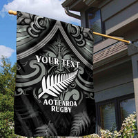 Custom New Zealand Silver Fern Rugby Garden Flag All Black Since 1892 Aotearoa Moko Maori - Wonder Print Shop