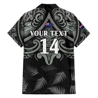 Custom New Zealand Silver Fern Rugby Hawaiian Shirt All Black Since 1892 Aotearoa Moko Maori - Wonder Print Shop