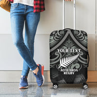 Custom New Zealand Silver Fern Rugby Luggage Cover All Black Since 1892 Aotearoa Moko Maori - Wonder Print Shop