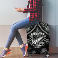 Custom New Zealand Silver Fern Rugby Luggage Cover All Black Since 1892 Aotearoa Moko Maori - Wonder Print Shop