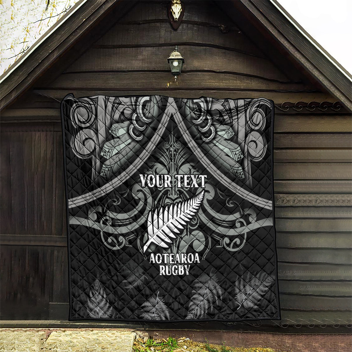 Custom New Zealand Silver Fern Rugby Quilt All Black Since 1892 Aotearoa Moko Maori - Wonder Print Shop