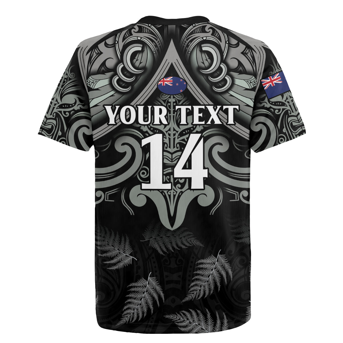 Custom New Zealand Silver Fern Rugby Rugby Jersey All Black Since 1892 Aotearoa Moko Maori - Wonder Print Shop
