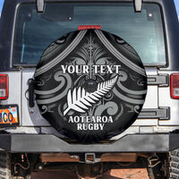 Custom New Zealand Silver Fern Rugby Spare Tire Cover All Black Since 1892 Aotearoa Moko Maori - Wonder Print Shop