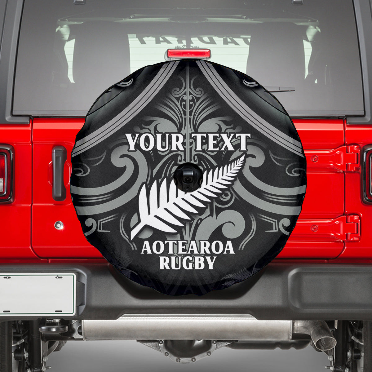 Custom New Zealand Silver Fern Rugby Spare Tire Cover All Black Since 1892 Aotearoa Moko Maori - Wonder Print Shop