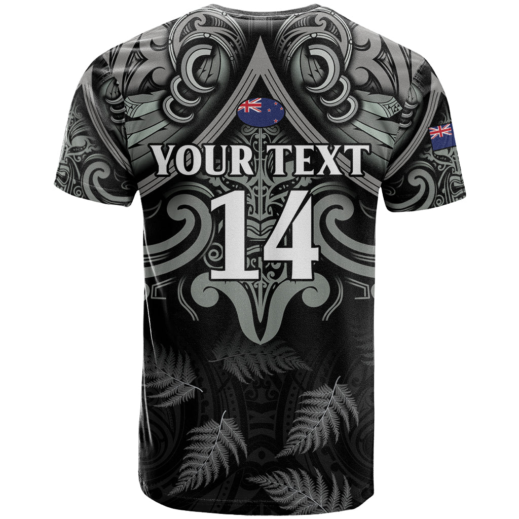 Custom New Zealand Silver Fern Rugby T Shirt All Black Since 1892 Aotearoa Moko Maori - Wonder Print Shop
