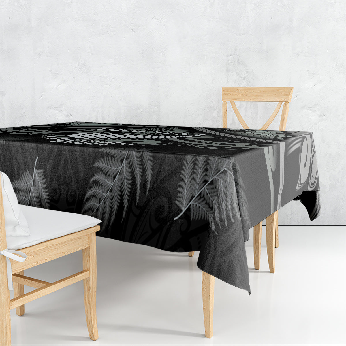 Custom New Zealand Silver Fern Rugby Tablecloth All Black Since 1892 Aotearoa Moko Maori - Wonder Print Shop