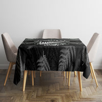 Custom New Zealand Silver Fern Rugby Tablecloth All Black Since 1892 Aotearoa Moko Maori - Wonder Print Shop
