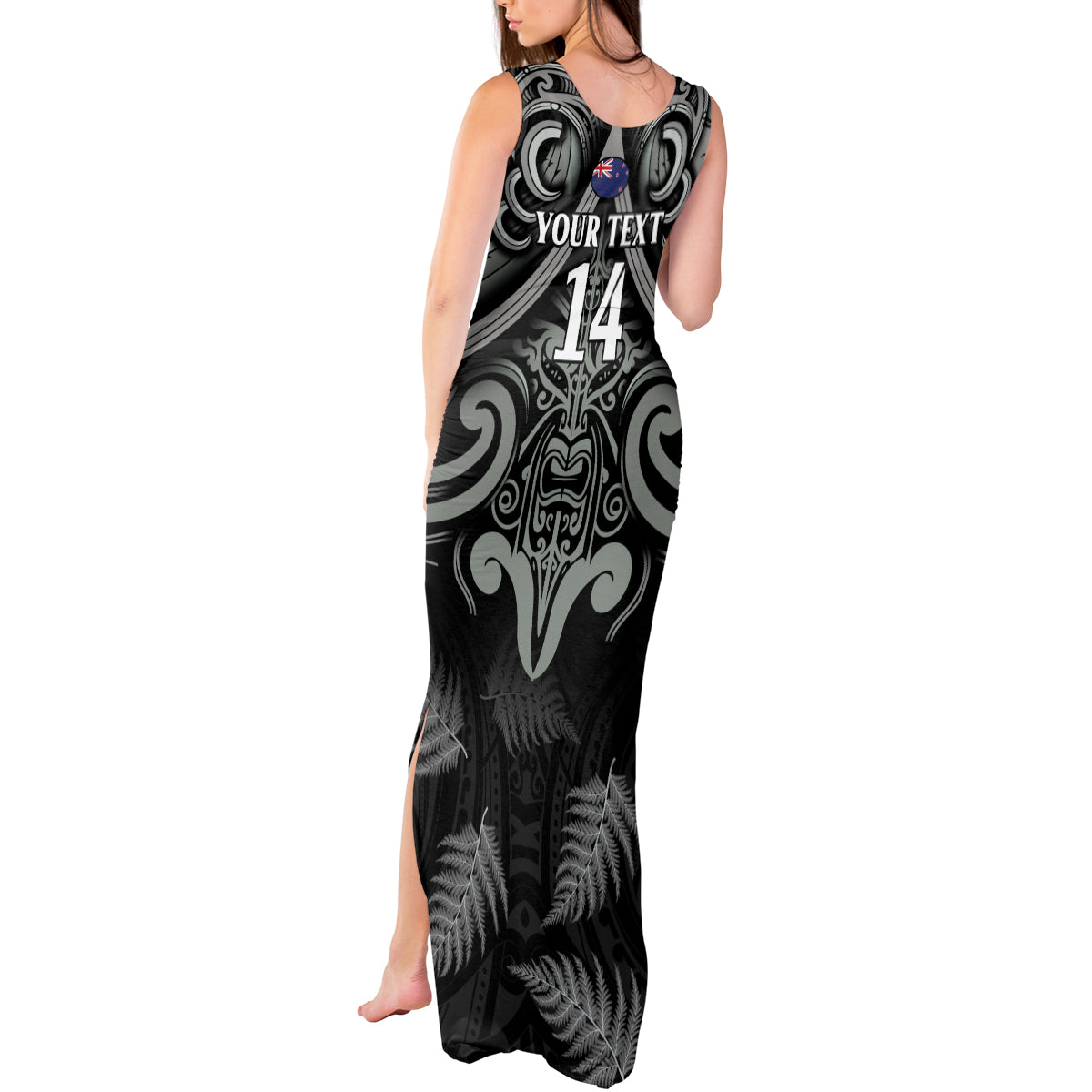 Custom New Zealand Silver Fern Rugby Tank Maxi Dress All Black Since 1892 Aotearoa Moko Maori - Wonder Print Shop