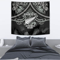 Custom New Zealand Silver Fern Rugby Tapestry All Black Since 1892 Aotearoa Moko Maori - Wonder Print Shop