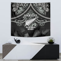 Custom New Zealand Silver Fern Rugby Tapestry All Black Since 1892 Aotearoa Moko Maori - Wonder Print Shop