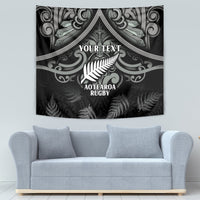 Custom New Zealand Silver Fern Rugby Tapestry All Black Since 1892 Aotearoa Moko Maori - Wonder Print Shop
