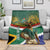 Custom South Africa Rugby Blanket 2024 Go Springboks Mascot African Pattern