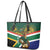 Custom South Africa Rugby Leather Tote Bag 2024 Go Springboks Mascot African Pattern - Wonder Print Shop