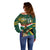 Custom South Africa Rugby Off Shoulder Sweater 2024 Go Springboks Mascot African Pattern