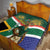 Custom South Africa Rugby Quilt 2024 Go Springboks Mascot African Pattern