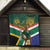 Custom South Africa Rugby Quilt 2024 Go Springboks Mascot African Pattern
