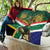 Custom South Africa Rugby Quilt 2024 Go Springboks Mascot African Pattern