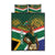 Custom South Africa Rugby Quilt Bed Set 2024 Go Springboks Mascot African Pattern