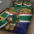 Custom South Africa Rugby Quilt Bed Set 2024 Go Springboks Mascot African Pattern