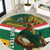 Custom South Africa Rugby Round Carpet 2024 Go Springboks Mascot African Pattern