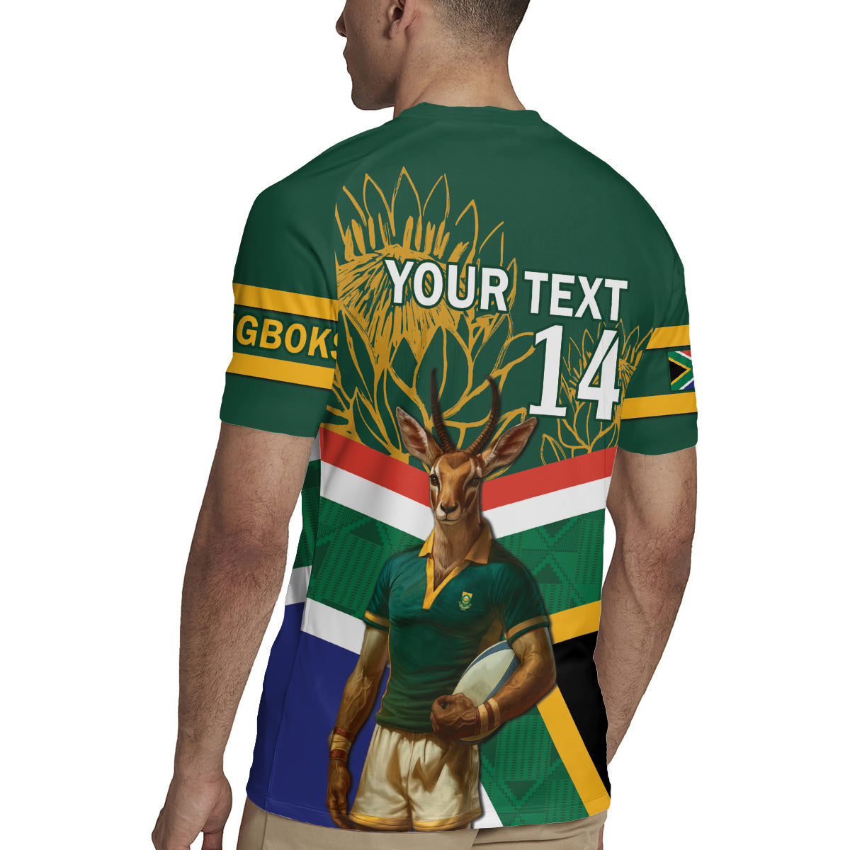 Custom South Africa Rugby Rugby Jersey 2024 Go Springboks Mascot African Pattern - Wonder Print Shop