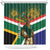 Custom South Africa Rugby Shower Curtain 2024 Go Springboks Mascot African Pattern